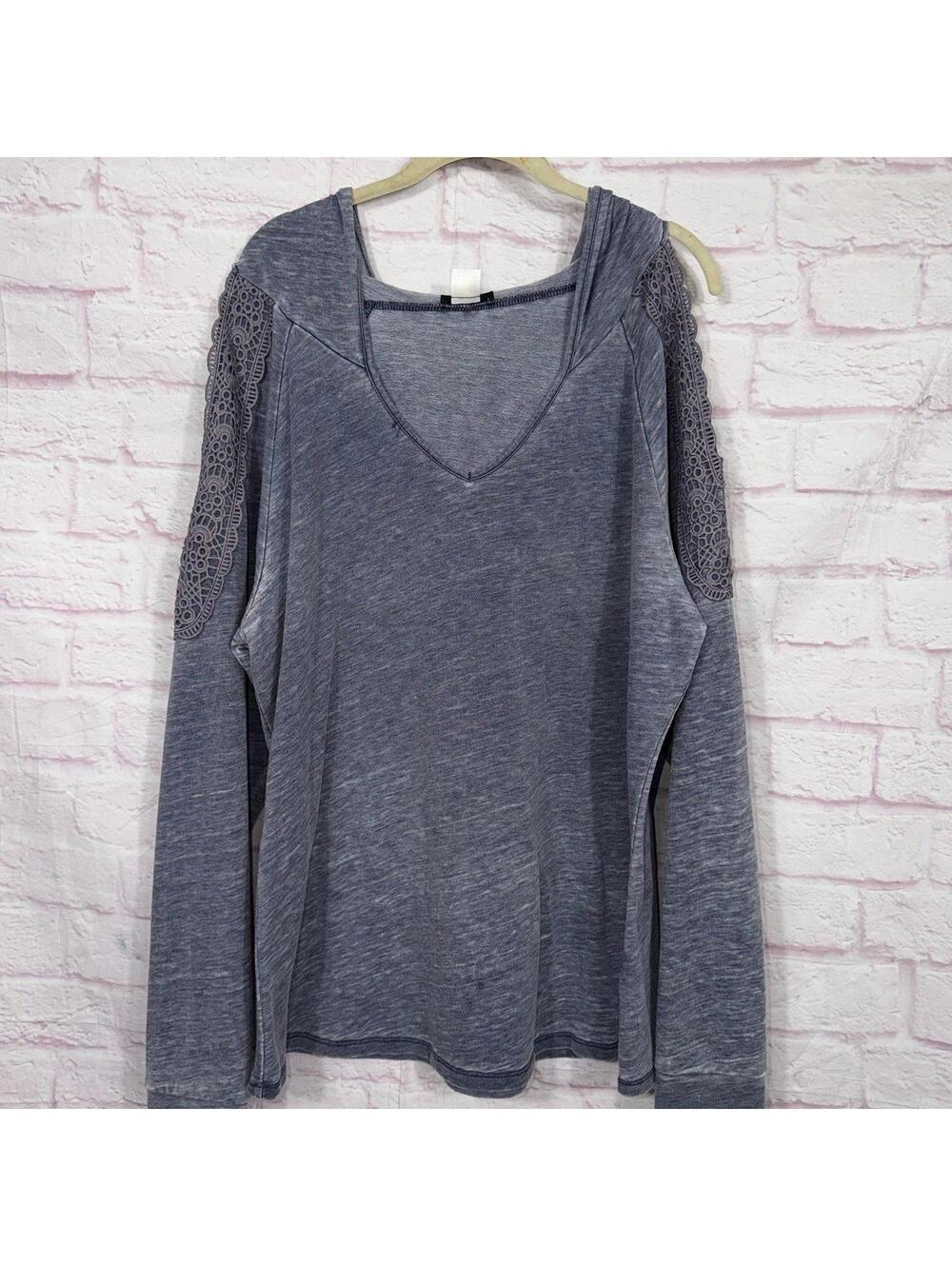 VENUS Cold Shoulder Lace Detail Top - Size XL